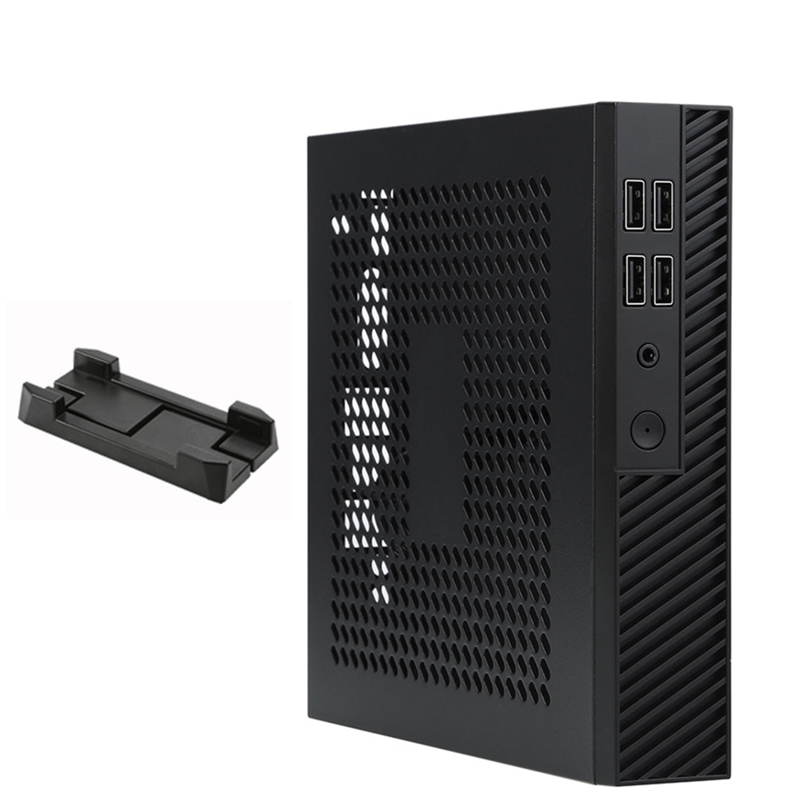 DX01 ITX Computer Case Desktop Case with 4 USB2.0 Port Industrial Control for Home Theater Gaming