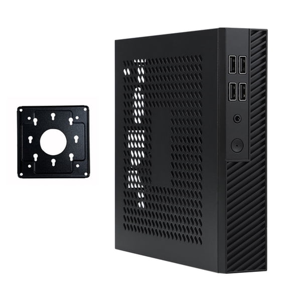 DX01 ITX Desktop Computer Chassis Thin Half Height with 4 USB2.0 Port Computer Case Chassis Computer Chassis