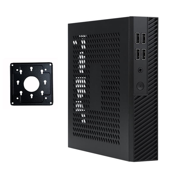 DX01 ITX Desktop Computer Chassis Thin Half Height with 4 USB2.0 Port Computer Case Chassis Computer Chassis