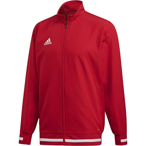 DX7344 Adidas T19 Woven Jacket Men Multi-Sport Red/White M