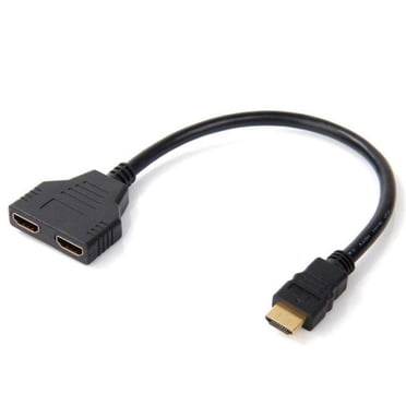 4K HDMI 2.0 Splitter Adapter – 1 In 2 Out Male To Dual Female Y Cable (1ft)