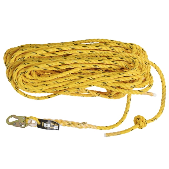 DXFP100100 DEWALT 100 ft. ( 30.5 m) Vertical Lifeline Polysteel Rope with Snap Hook and Taped End