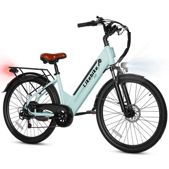 1500W Electric Bike for Adults,26" Electric Mountain Bike, 48V 15Ah Removable Battery, 28MPH, 7 Speed E Bike,E-bike UL2849, Green