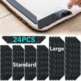 thumbnail image 1 of DXIMRX Rug Gripper 24 Pcs, Washable Rug Tape for Hardwood Floors, Double Sided Non-Slip Rug Pad, Reusable Durable Carpet Gripper Stoppers for Home Area Rugs, Black, 1 of 13
