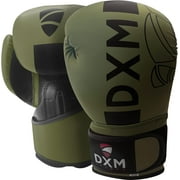 DXM SPORTS Boxing Gloves for Men & Women - Green & Black, 12oz
