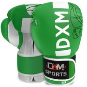 DXM SPORTS Boxing Gloves for Men & Women - Green & White, 16oz