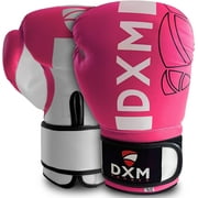 DXM SPORTS Boxing Gloves for Men & Women - Pink & White, 16oz