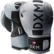 DXM SPORTS Boxing Gloves for Men & Women - Silver & Black, 16oz