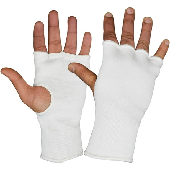 DXM SPORTS Boxing MMA Hand Wraps Inner Gloves - S/M, White