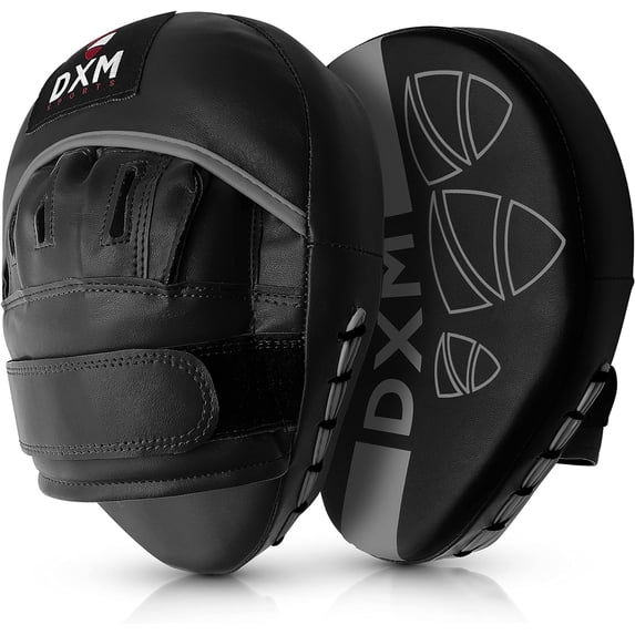 DXM SPORTS Boxing Pads Punch Mitts - Leather, Silver
