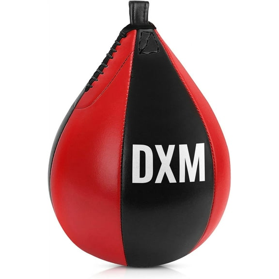 DXM SPORTS Boxing Speed Bag Boxing Ball - 11.5”, Black/Red