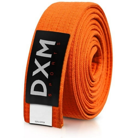 DXM SPORTS Brazilian BJJ Jiu Jitsu Karate Belt - Orange, 260cm