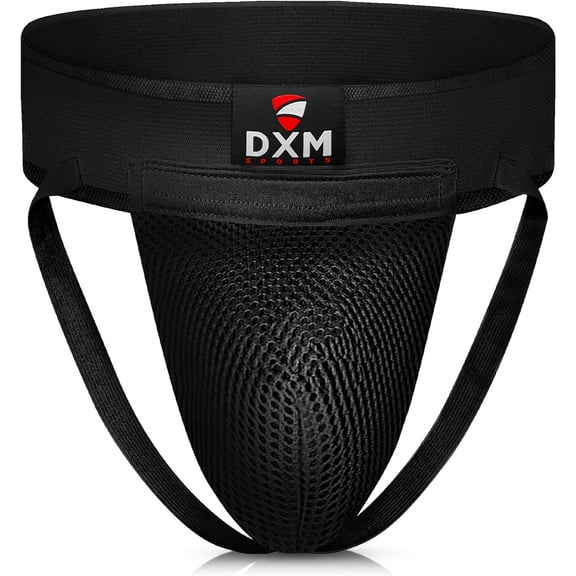 DXM SPORTS Mesh Groin Protector for Boxing, MMA, Fighting, Sports - Large, Black