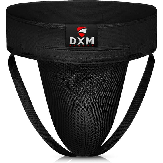 DXM SPORTS Mesh Groin Protector for Boxing, MMA, Fighting, Sports - Small, Black