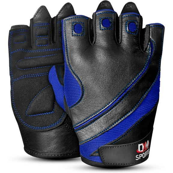 DXM SPORTS Weightlifting Workout Gym Gloves for Men - Medium, Blue