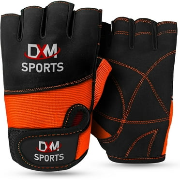 DXM SPORTS Weightlifting Workout Gym Gloves for Women - Medium, Orange