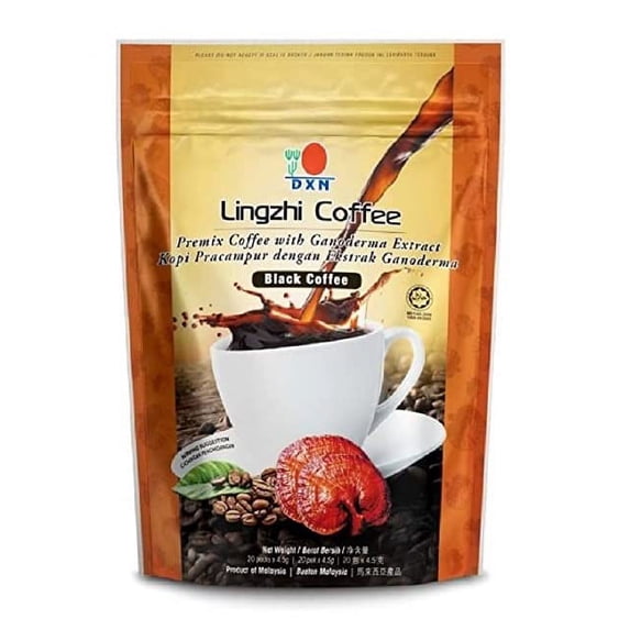 DXN 1 Box Black Coffee 2 In 1 Gourmet 100% Certified Organic Ganoderma
