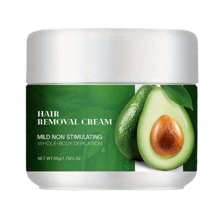 DXOUPM Avocado Nourishing Hair Removal Cream for Armpit and Leg Hair Gentle Moisturizing Skin Friendly Non Irritating 1.75oz