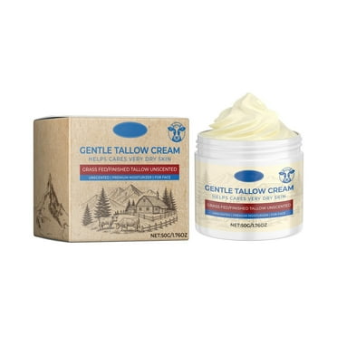 DXOUPM Beef Tallow for Skin Face Moisturizer for Women Grass Fed Beef Tallow for Skin Care Natural Handmade Lotion Whipped Cream for Face Body Sensitive Skin 1.76 OZ.