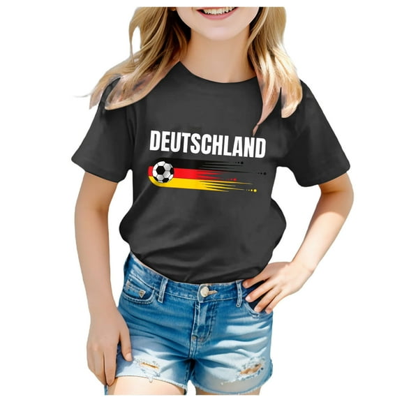 DXOUPM Birthday Shirt Girls Short Sleeve Tee Summer Crewneck T Shirt Casual Fit Basic Shirts Kids T Shirts Cotton Tshirts Basic Tees Girls Summer Tops T-Shirts Black 110