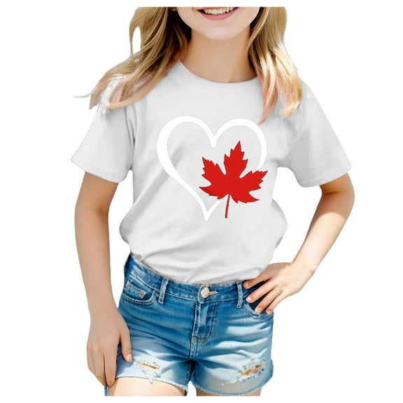 DXOUPM Kids Tshirts Girls Girls Short Sleeve Tee Summer Crewneck T Shirt Casual Fit Basic Shirts Kids T Shirts Cotton Tshirts Basic Tees Girls Summer Tops T-Shirts White 150