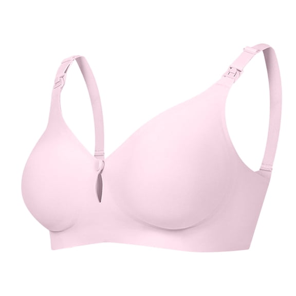 DXOUPM Nursing Bras for Breastfeeding Soft Wireless Sleep Maternity Bralette Wireless Pregnancy Bras Pink 3XL