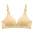 thumbnail image 1 of DXOUPM Nursing Bras for Breastfeeding Underwear Seamless Nursing Maternity Bras Bralette Light Yellow B, 1 of 3