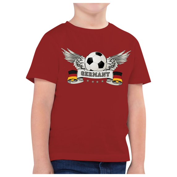 DXOUPM Shirt for Girls Childrens Short Sleeved Sports Leisure Comfortable Soft and Breathable Short Sleeved T Shirt for Boys and Girls Red 110