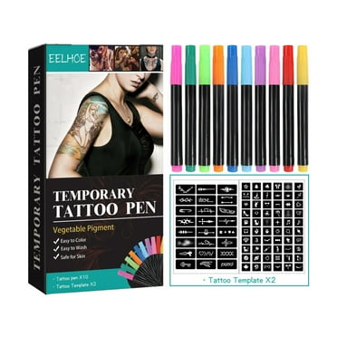 DXOUPM Temporary Tattoo Pen Set Face Arm Body Diy Makeup Multi Color Painting Decorative