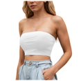 thumbnail image 1 of DXOUPM Women Comfortable Strapless Bra Women Seamless Basic Bandeau White M, 1 of 5