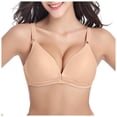 thumbnail image 1 of DXOUPM Women's Cotton Nursing Bras Comfortable Push up Bras for Women Maternity Moms Bras Nursing Bras for Breastfeeding Light Yellow 38, 1 of 5