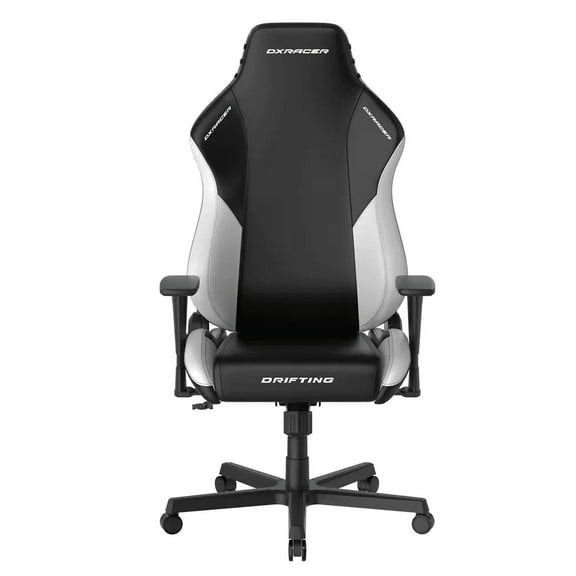 DXRACER Drifting Series Ergonomic Gaming Chair - Racing Style Office Chair Recliner with Lumbar Pillow & Adjustable Headrest, Black White, Regular L