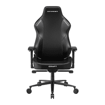 DXRacer Craft L Video Gaming Chair for Adults, Ergonomic Office Reclining Computer Chair with Magnetic Head Pillow and Lumbar Support, Racing Style Height Adjustable (PU Leather, Black)