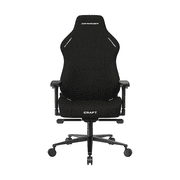 DXRacer Craft L Video Gaming Chair for Adults, Ergonomic Office Reclining Computer Chair with Magnetic Head Pillow and Lumbar Support, Racing Style Height Adjustable Woven Fabric, Black