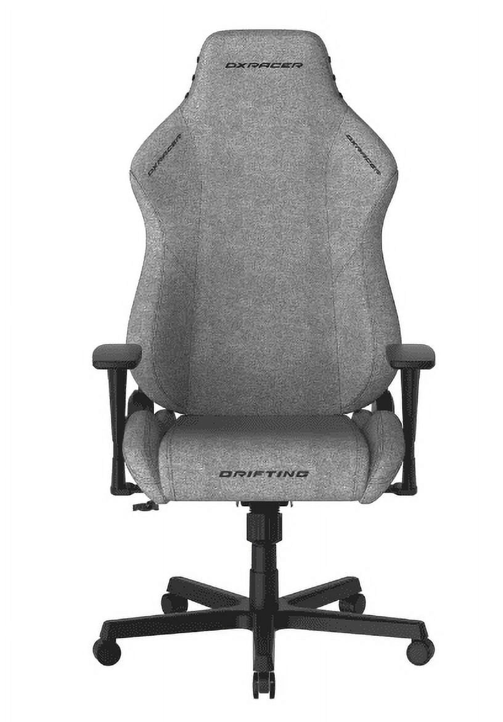 DXRacer Drifting Gaming Chair - Fabric Ergonomic Office Chair with Lumbar Pillow & Adjustable Headrest - PC Computer Racing Gamer Gaming Chair Recliner For Adults Teens, Gray, Regular L