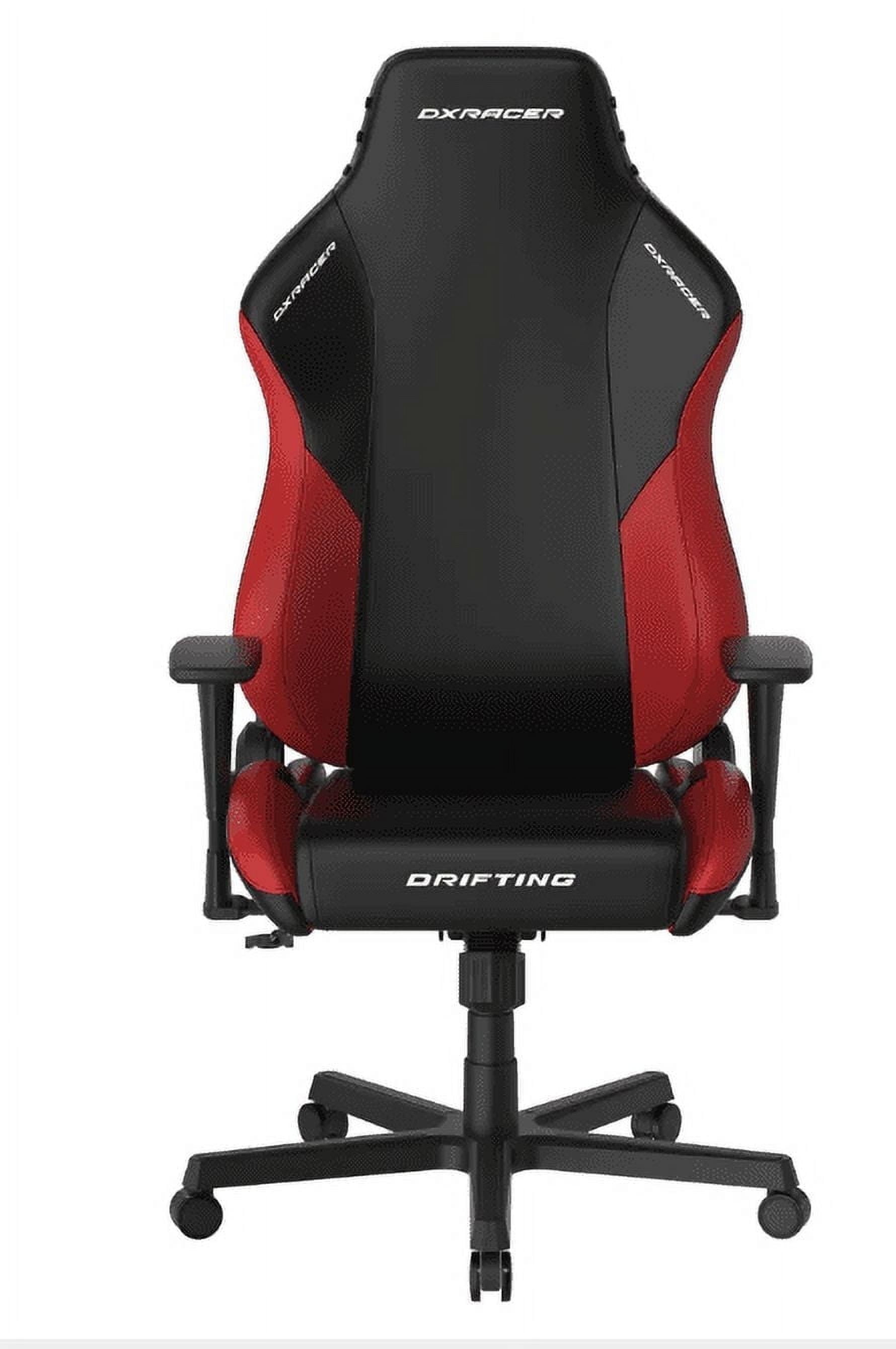 Extra Large Black and Red Aluminum Gaming Chair with Adjustable Armrests