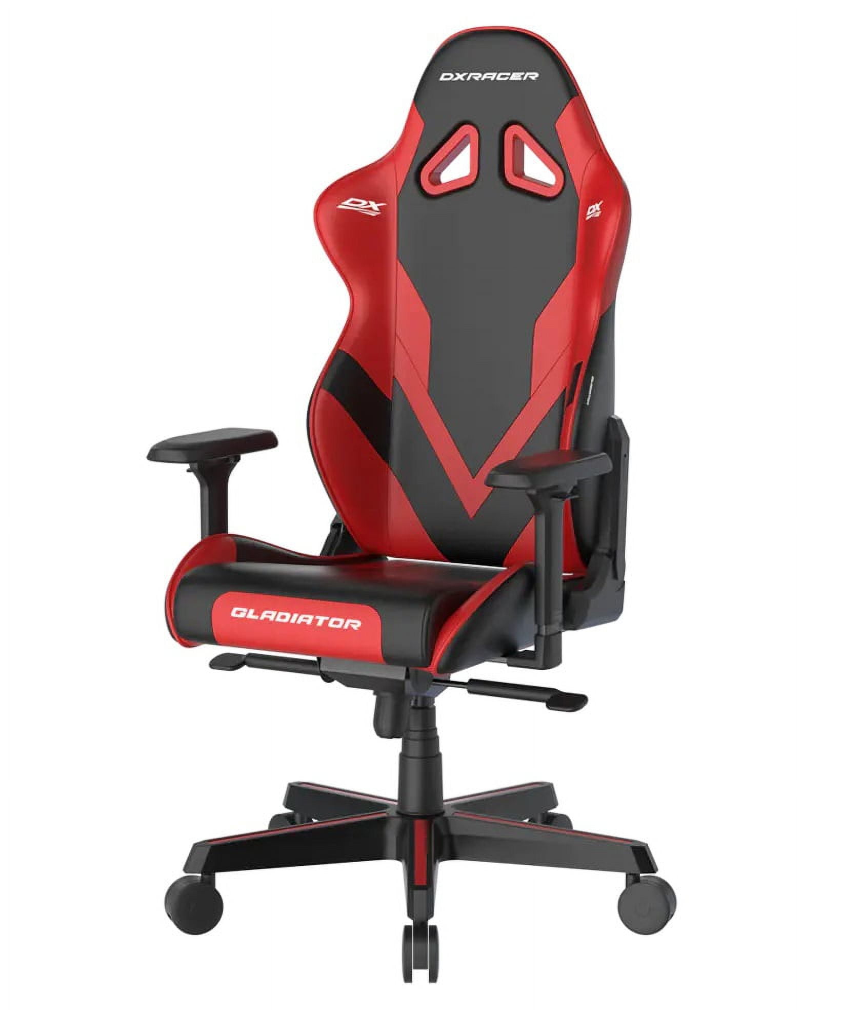 DXRacer G Series Modular Gaming Chair with Removable Seat Cushion and 4D Metal Armrest Premium PVC Leather Racing Office Computer Recliner with Ergonomic Headrest and Lumbar Support Black Red Walmart....