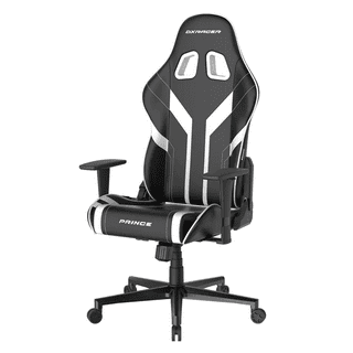 DXRacer P Series Gaming Chair, Premium PVC Leather Racing Style Office  Computer Seat Recliner with Ergonomic Headrest and Lumbar Support (Black 