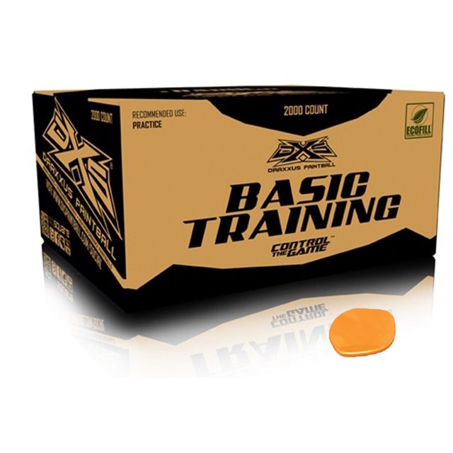 DXS Basic Training Paintballs Case of 2000 Rounds ORANGE FILL