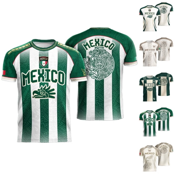 DXSCSE Mexico Soccer Jersey - 2026 Mexico Jersey Shirt for Soccer Game Fans Green S