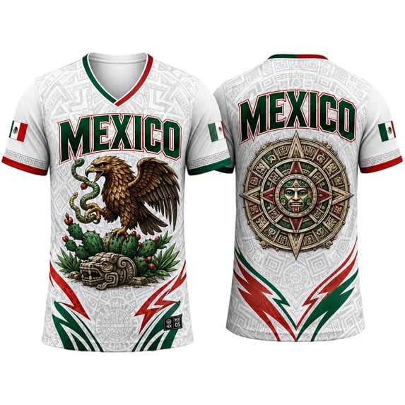 DXSCSE Mexico Soccer Jerseys Men, Breathable Mexico Jersey Shirt, Soccer Jerseys Crew Neck Short Sleeve Mexico Shirts T-Shirt for Game Day Red M