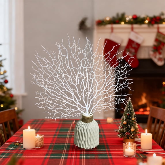 DXSSXC Christmas Artificial Branches Large 50cm Simulation Tree Branch for Home Decoration Vase Filler Fireplace Mantel Holiday Party Decor Gift