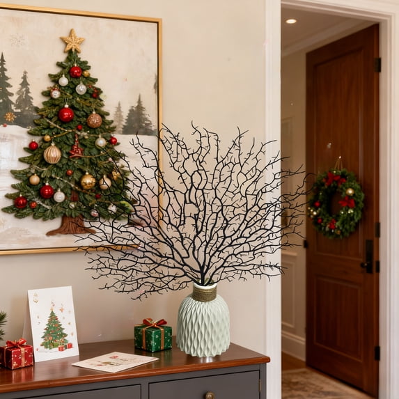 DXSSXC Christmas Artificial Branches Large 50cm Simulation Tree Branch for Home Decoration Vase Filler Fireplace Mantel Holiday Party Decor Gift