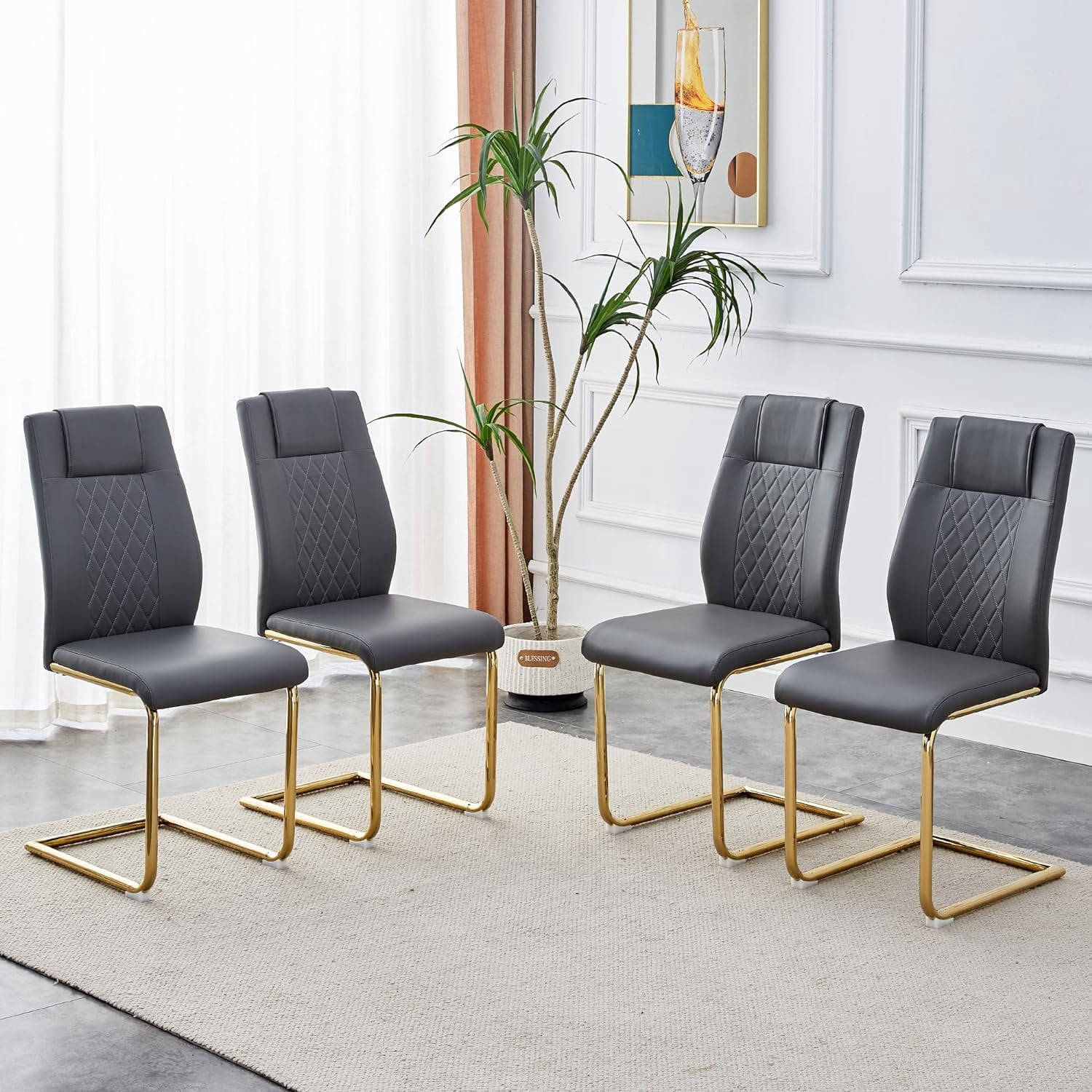 DXYJCNL Dining Chairs Modern Kitchen Dining Room Chairs with ...