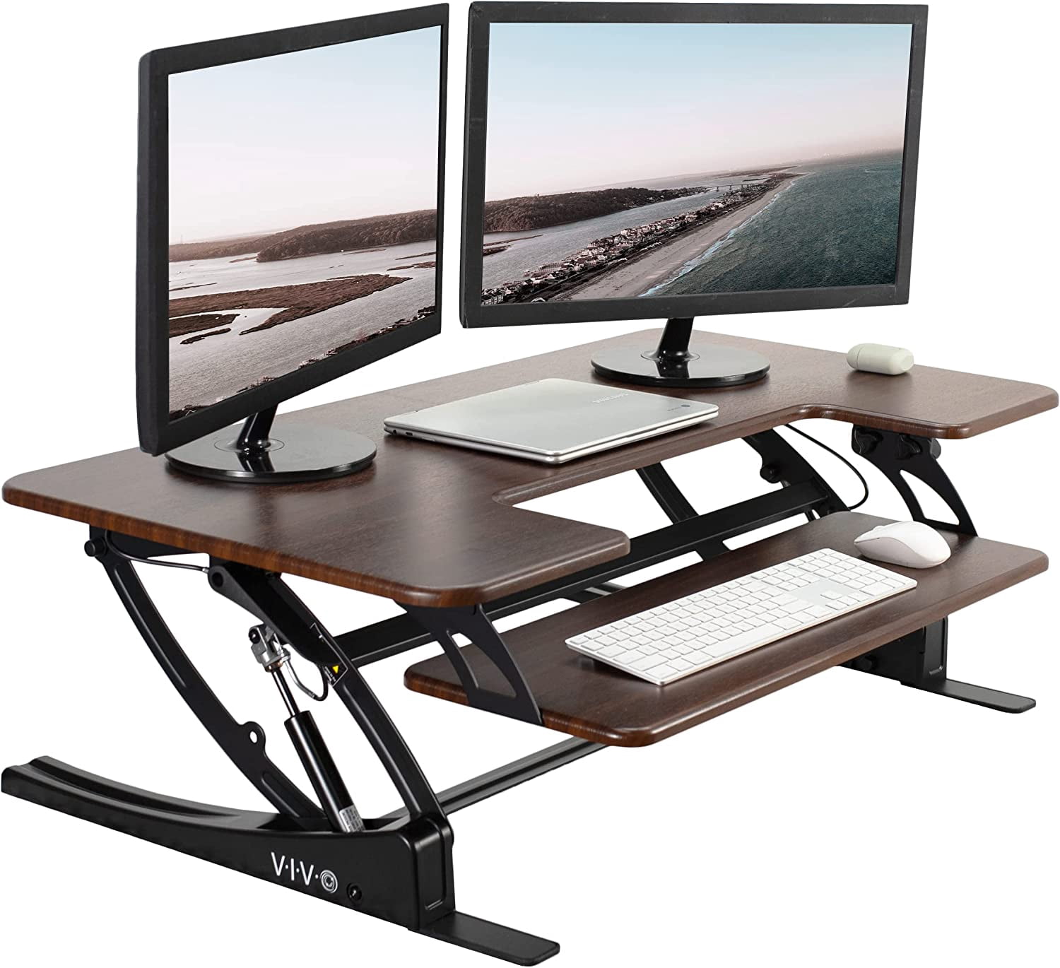 DXYKOPA 42 inch Height Adjustable Stand Up Converter V Series Quick Sit ...