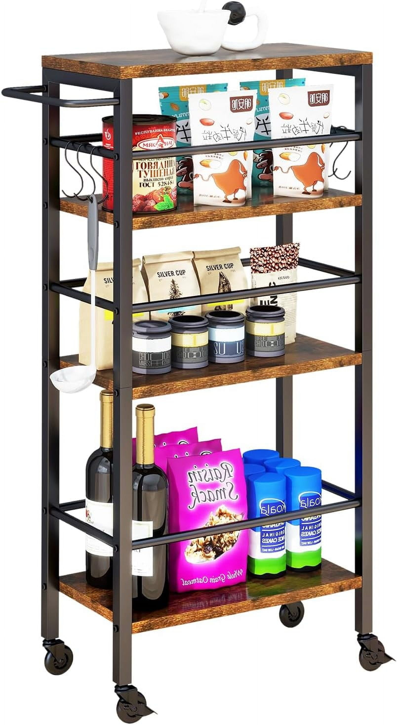 Mesa De Barbacoa Multifunción Con Ruedas - Compatible Con Hornos De Pizza Y Parrillas