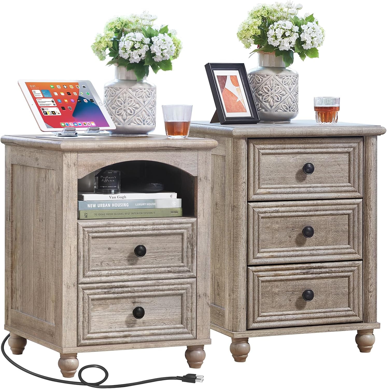Rustic Small Dresser DXYKOPA Farmhouse 5 Drawer Dresser for Bedroom 35.5