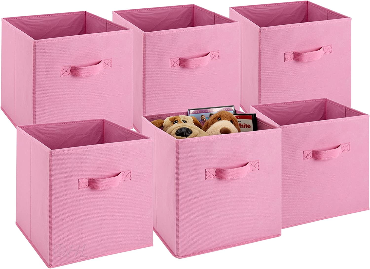 DXYKOPA Foldable Cube Storage Bins - 6 Pack - Decorative Fabric Storage ...