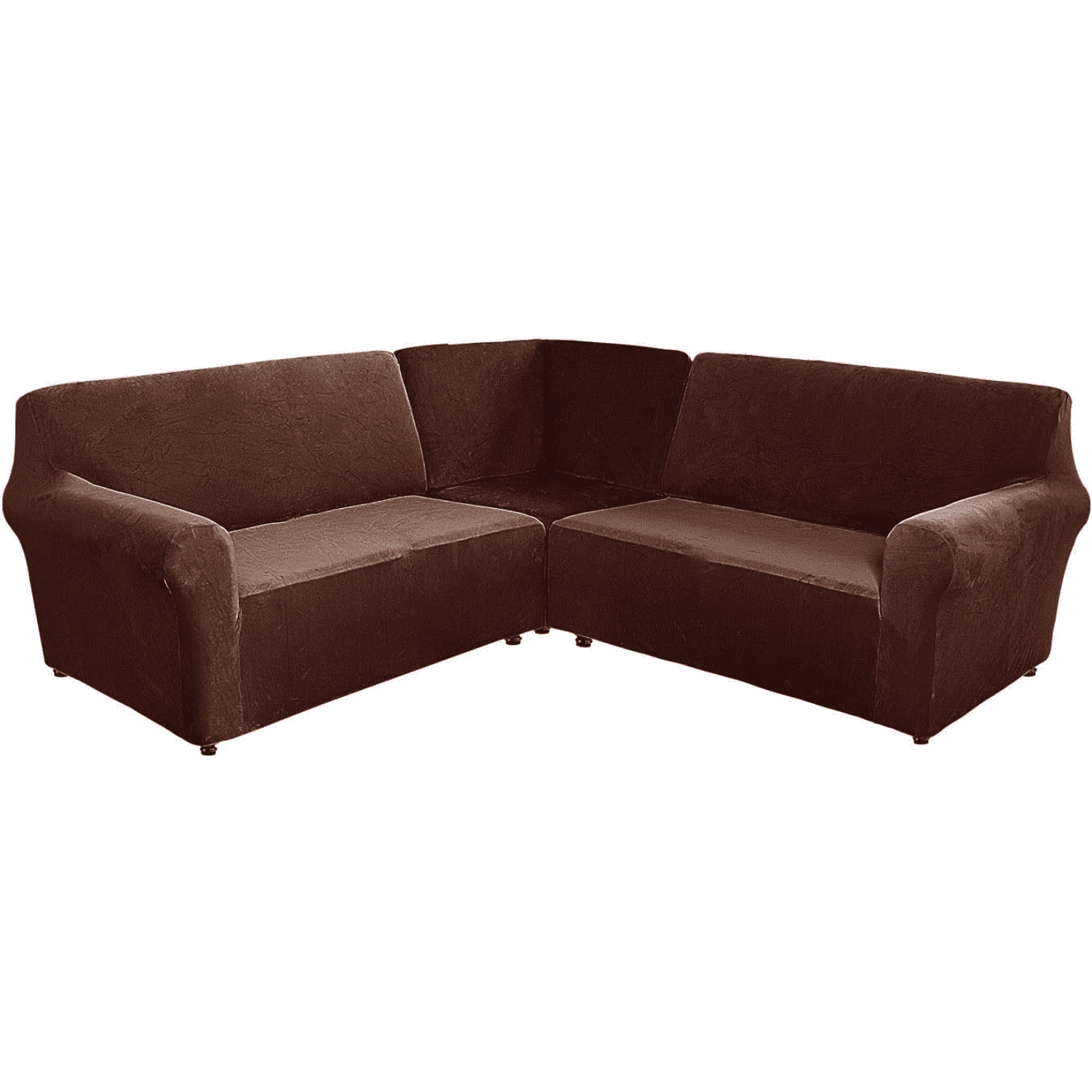 DXYKOPA L Shape Velvet Stretch Recliner Corner Sofa Cover 5 Seat L ...