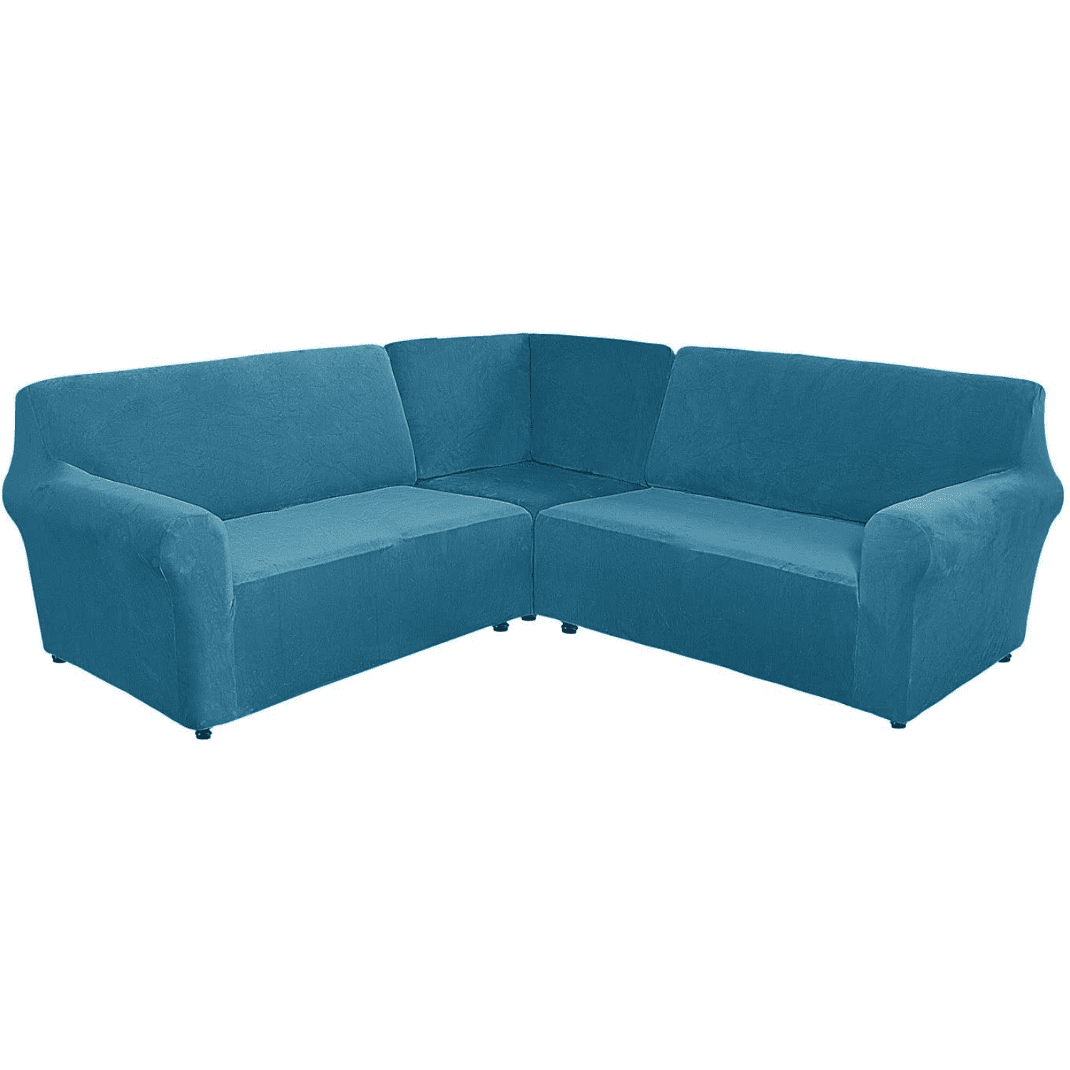 DXYKOPA L Shape Velvet Stretch Recliner Corner Sofa Cover 5 Seat L ...